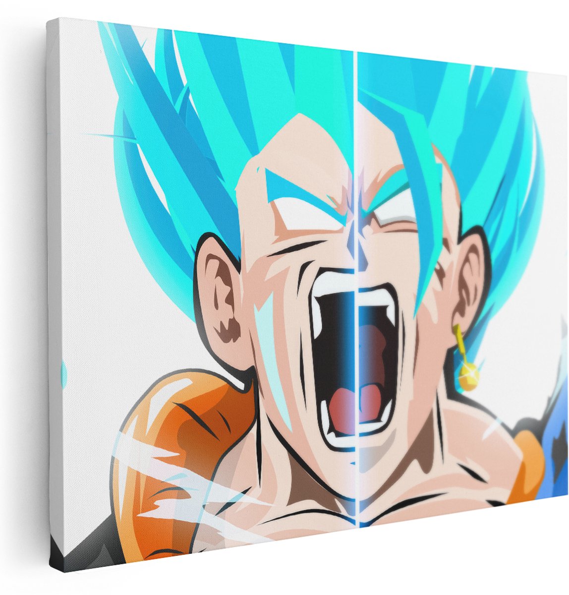 Artaza Canvas Schilderij Anime - 160x120 cm - Groot - Wanddecoratie Vegito - Muurdecoratie Dragon Ball Z - Decoratie Jongenskamer