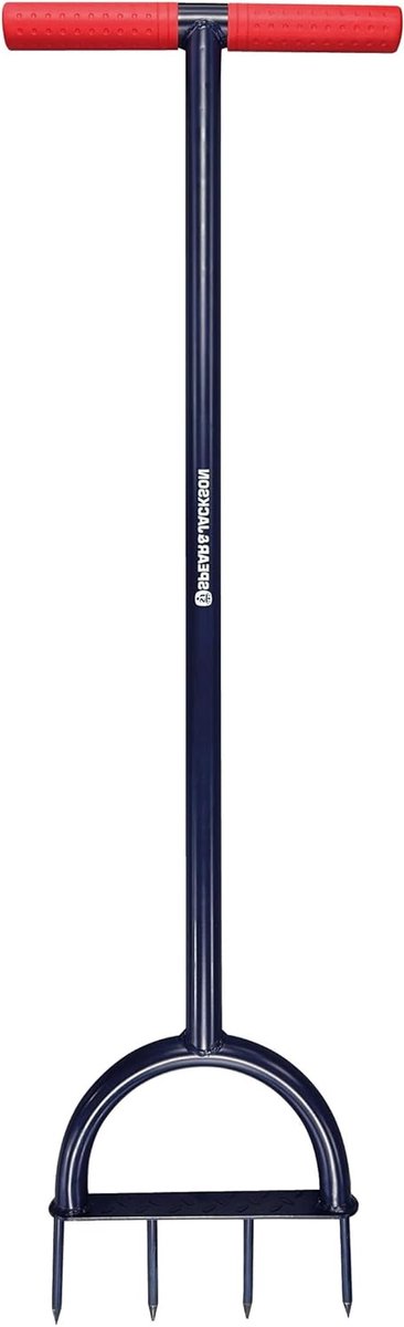 Gazonspike Beluchter - Handgereedschap Gras - Gezond Gazon Onderhoud - Volledig Metalen Frame - 1.32 Kilogram - Blauw Rood