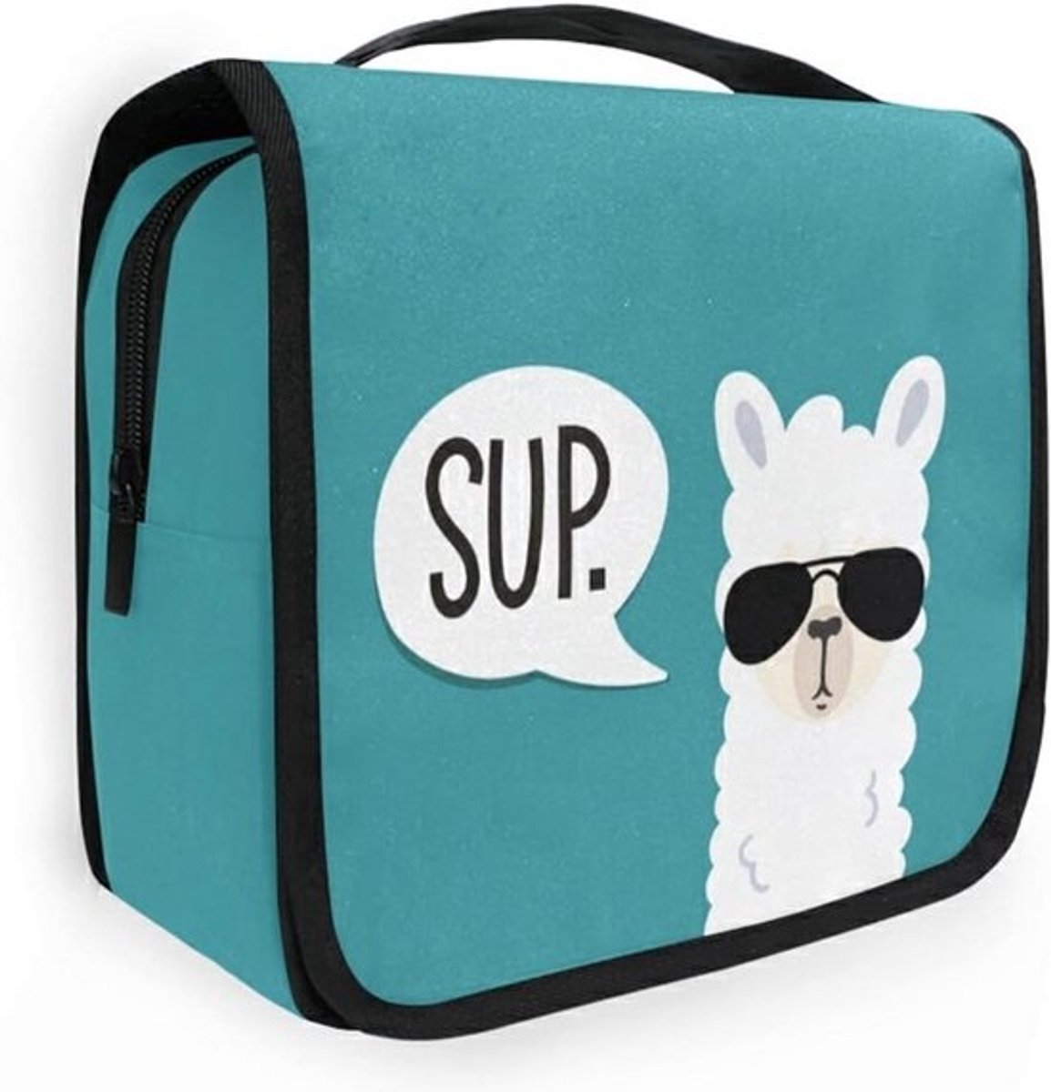 Lama Make-up Tas voor Reizen met Zonnebril - Georganiseerde Toilettas en Cosmetica Organizer voor Vrouwen
