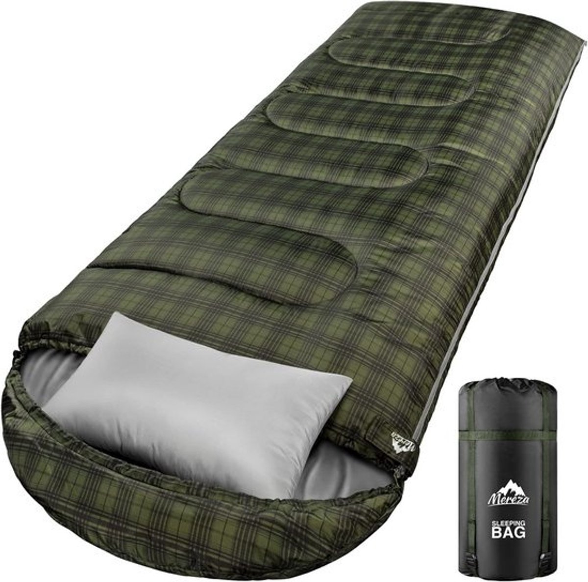 XL Tweepersoons Slaapzak Dubbel Breed voor Volwassenen - 4 Seizoenen Camping en Winter