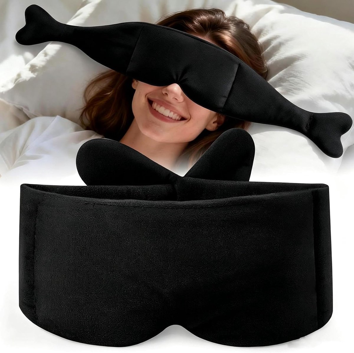 Verzwaarde oogmasker - Gravity oogmasker - slaapmasker - Hoofdband voor het slapen - Licht blokkerende en geluidsisolerende slaaphulp - Voor Thuisgebruik, Hotelovernachtingen, Vliegtuigreizen - geschikt voor diepe slaap - Zwart