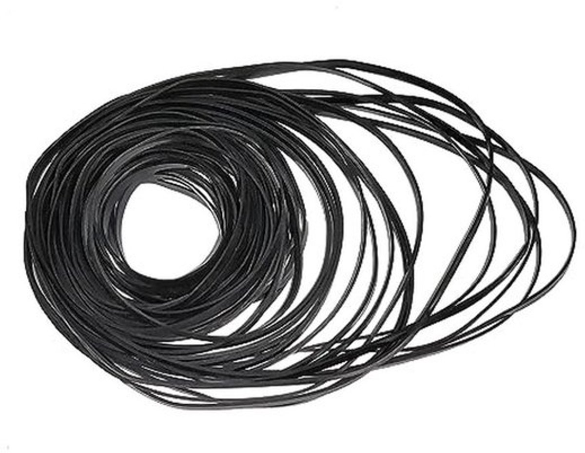 56 stuks gemengde cassetape en aandrijfriemen voor recorders en videomachines
