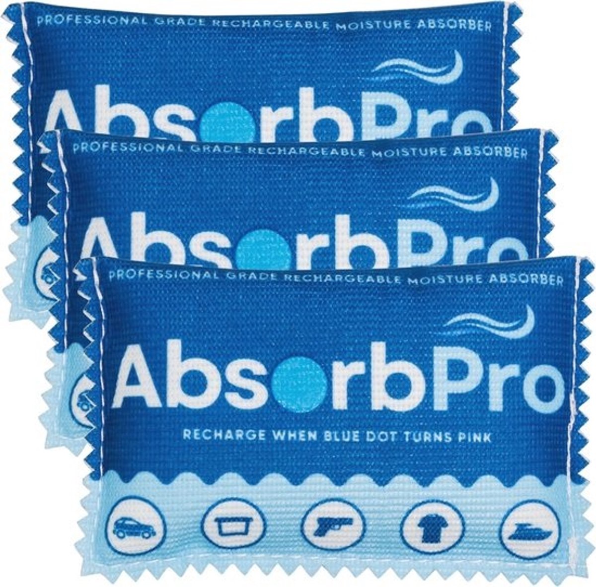 Oplaadbare luchtontvochtiger zak 3-pack - 100g herbruikbare vochtabsorberende silicagel pakketten voor bescherming van voedsel, kleding, en voertuigen