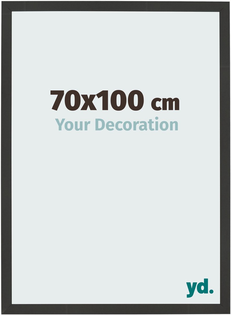 Your Decoration - Fotolijst 70x100 cm - MDF - Zwart Houtnerf - Bologna