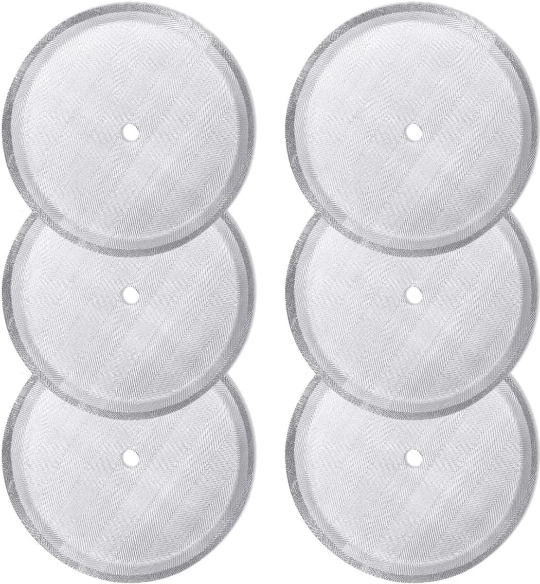 Thijox - Reservefilterzeef voor French Press - Herbruikbare Roestvrijstalen Stoffilter - Universeel 1000 ml - 8 Kopjes - Set van 6 Stuks