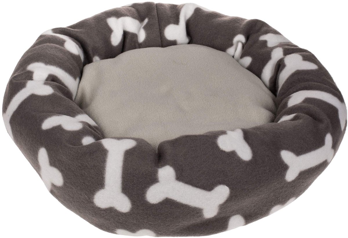 Dailygoods- Hondenbed Zacht Pluche - Hondenkussen - Hondensofa - Antislip Bodem - Verhoogde Rand - Ovaal 47x40x11cm