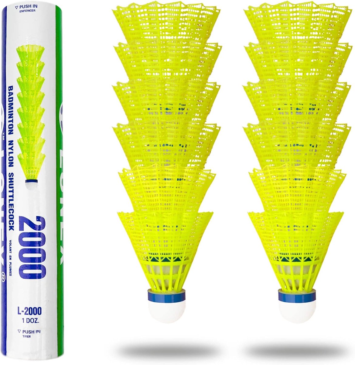 Badminton shuttlecocks 12 stuks - veerkrachtig en duurzaam - hoge snelheid - perfect voor binnen en buiten - ShopVlot