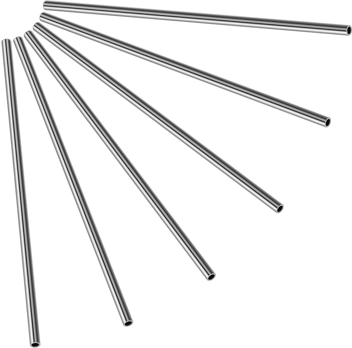 Dailygoods- Roestvrijstalen Buizen 6 Stuks - Ø 4 mm - V2A Lengte 300 mm - Naadloze Ronde Buis - Corrosiebestendig - Precisie Vervaardigd - Stalen Buizen