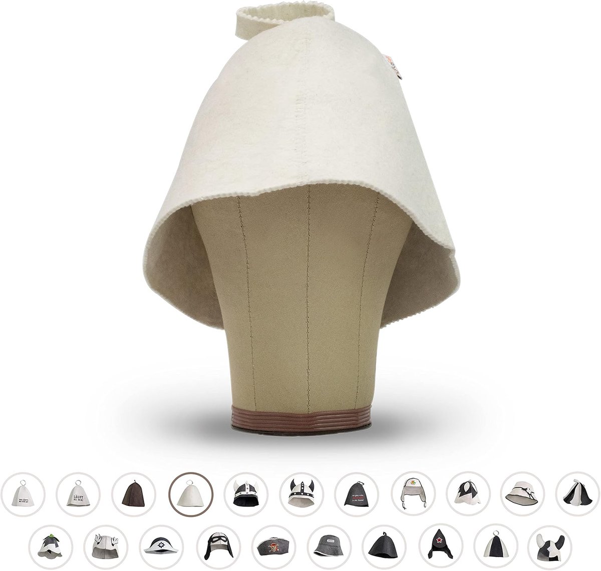 LoWell® Saunahoed, vilten hoed voor dames en heren, incl. sauna-gids, ideaal sauna-accessoire voor een unieke - ShopVlot