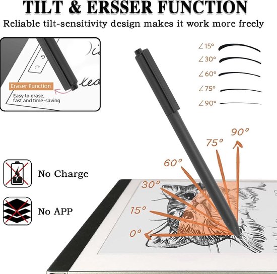 Dailygoods - Digitale Stylus met Gum voor Opmerkelijke Tablets — afbeelding 5