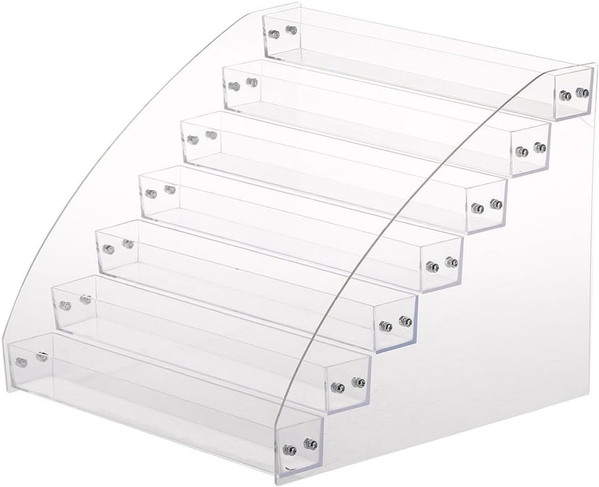 Nail Polish Organizer voor Make-up, Transparante Display Stand met 7 Niveaus voor Nagellak en Accessoires
