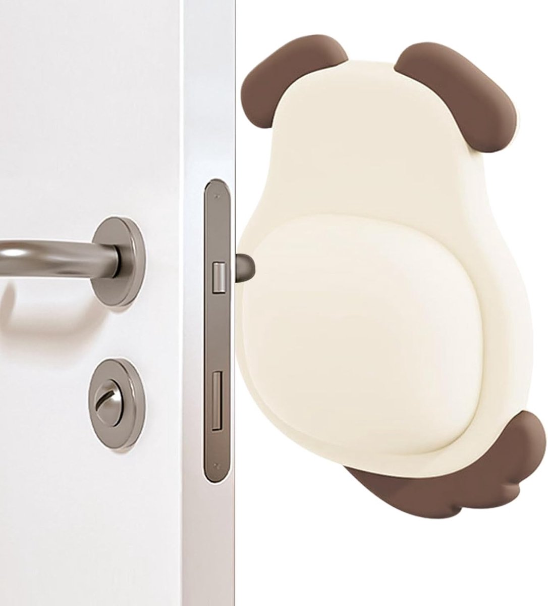 5 stuks Deurklink Bumper Pad - Stille rubberen deurknop wandschild kussen | 8 x 5.4 cm schattig cartoon dierontwerp deurbuffer voor ruisonderdrukking, zware deurbeschermer voor bescherming tegen schade