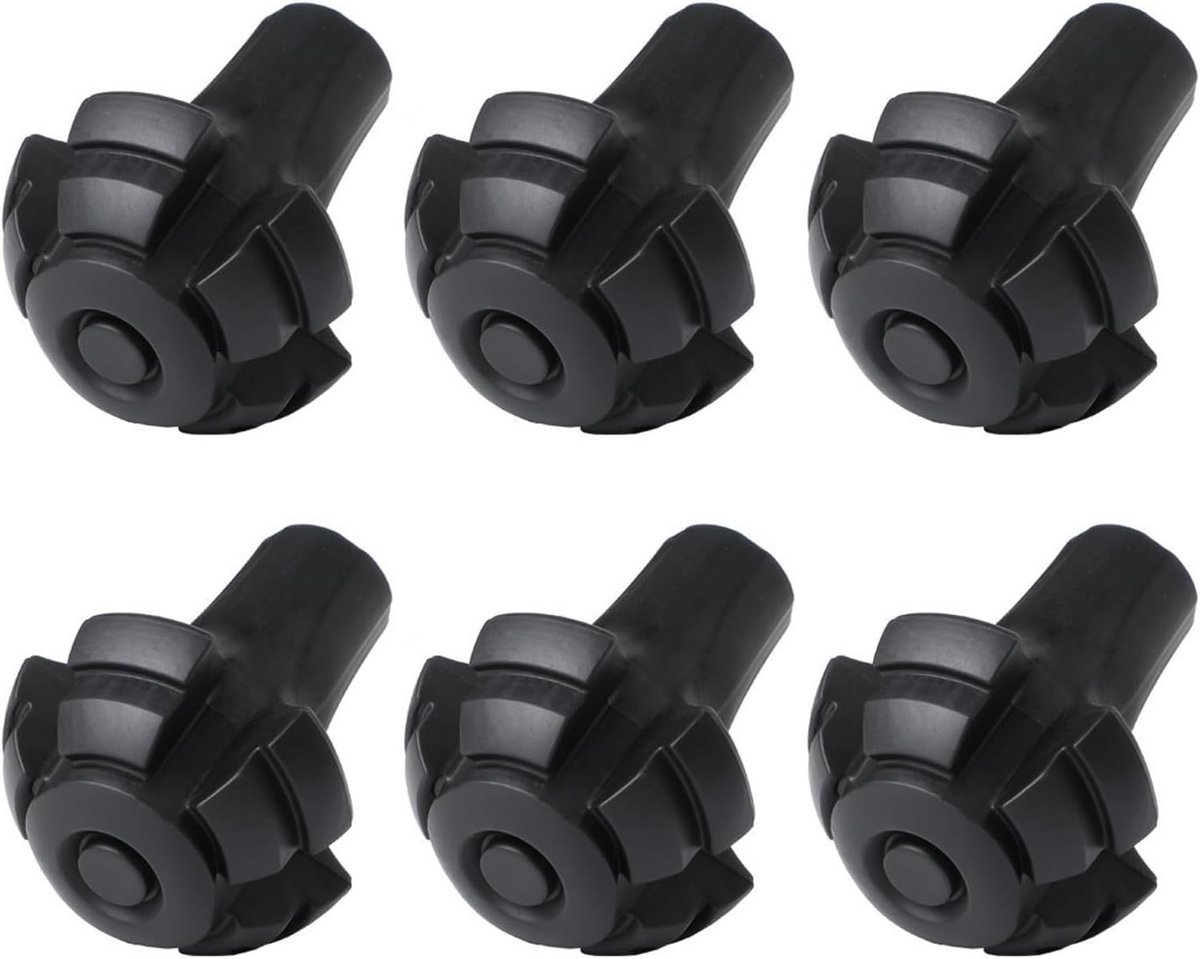 Vervangende rubberen doppen voor wandelstokken, verbeterde schokabsorptie en stabiliteit, geschikt voor standaard wandelstokken met een gatdiameter van 11 mm, ideaal voor hikers en outdoorliefhebbers