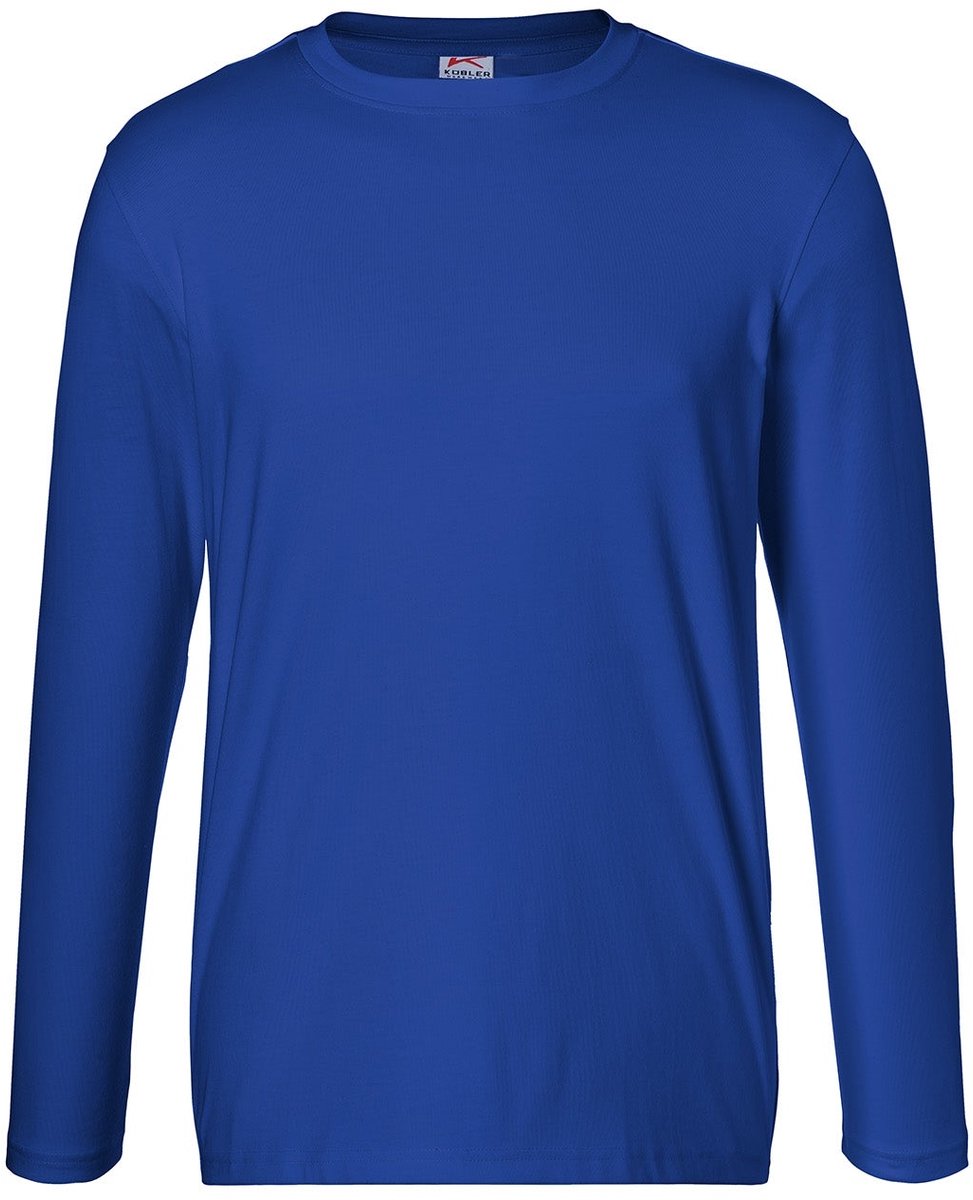 KUBLER KUBLER 50256240 Lange mouw Werk T-shirt HEREN Blauw - Krasvrij - OEKO TEX - 190 g/m²