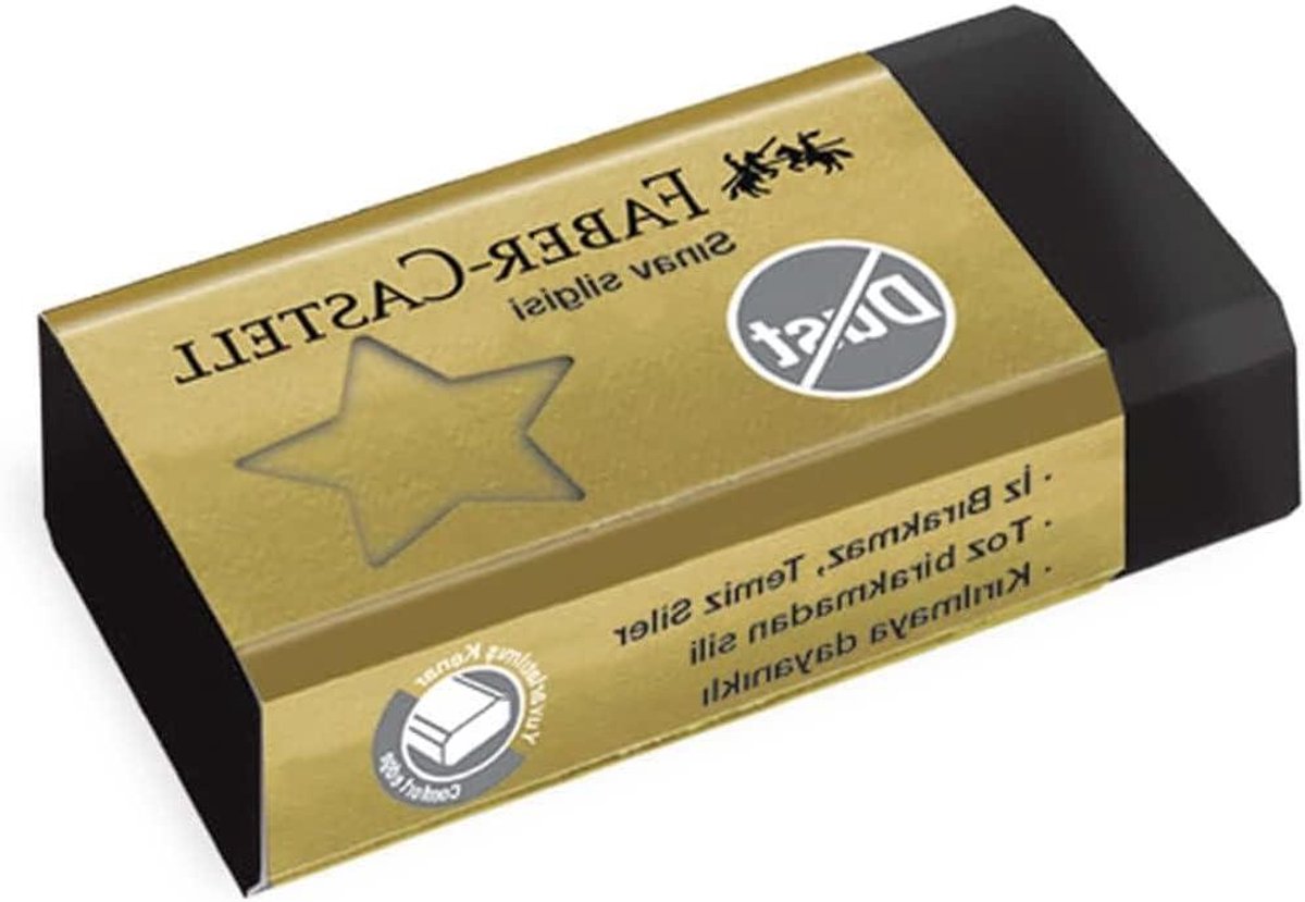 Gouden Gum - Premium Wisser - Vlekkeloos Schrijven - Stofvrije Werking - Rechthoekig - Zwart