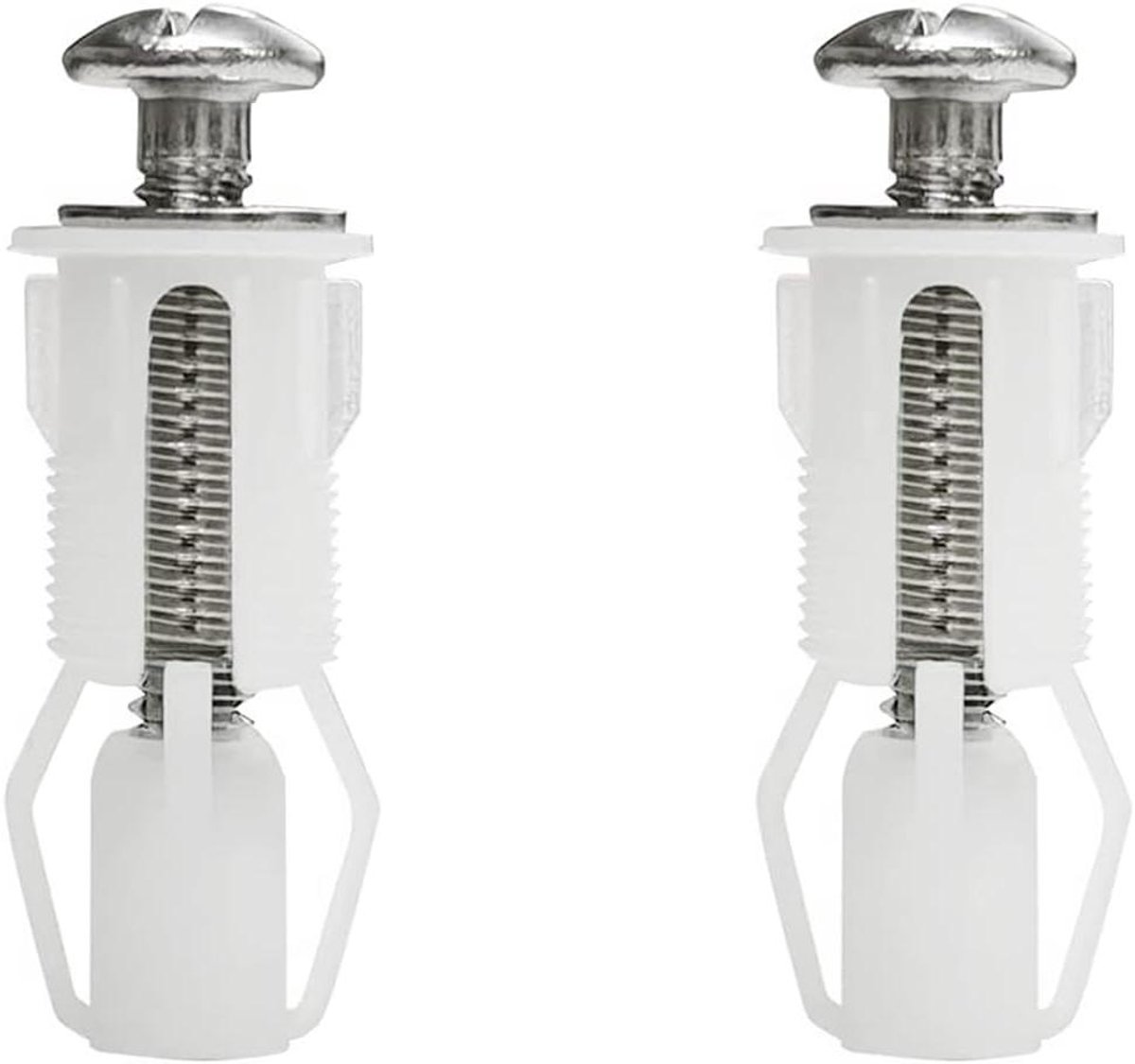 Toilet Zitting Bevestiging - Reparatieset Toilet - Toilet Reparatie - Roestvrij Staal - 2 Stuks - Wit