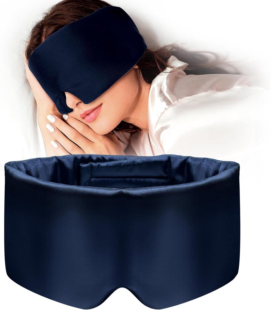 Thijox - Slaapmasker Zijde Oogmasker met Verstelbare Band, Ultralicht en Comfortabel, Ideaal voor Slapen, Reizen, Ontspanning, Yoga en Meditatie (Gran