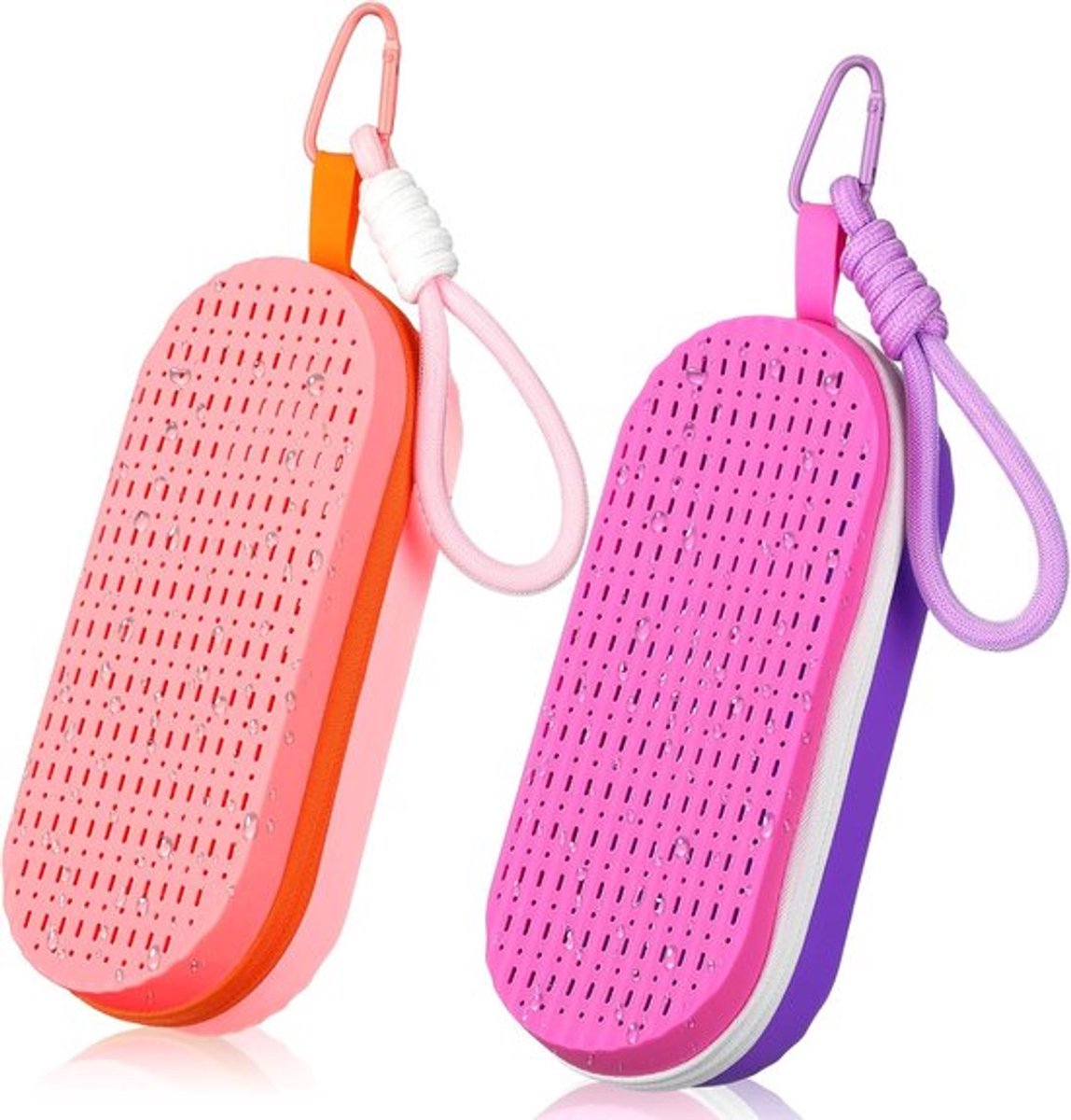 Set van 2 zwembrillenbanden met gaatjes, ritssluiting en siliconen hoesjes – Universele vervangband voor alle standaard zwembrillen