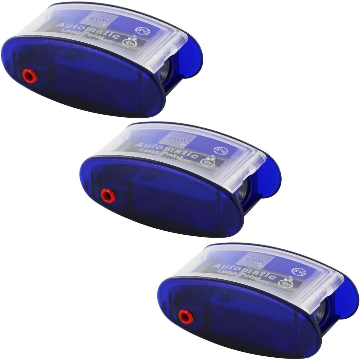 Thijox - Lange Kegelslijper AS2 - 3 Stuks Slijper met Houder en 2 Reservemesjes - Blauw - Perfect voor Kunstenaars en Schoolgebruik
