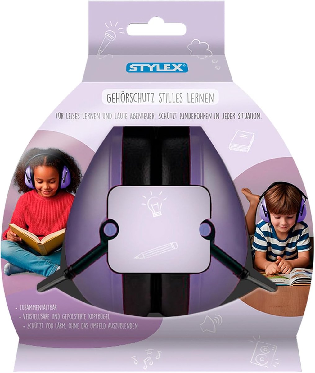 Thijox - Gehoorbescherming voor Kinderen - SX-4230 Stil Leren - Geluidsisolerende Koptelefoon - Verstelbaar - Opvouwbare Oorkappen - Gewatteerde Hoofd