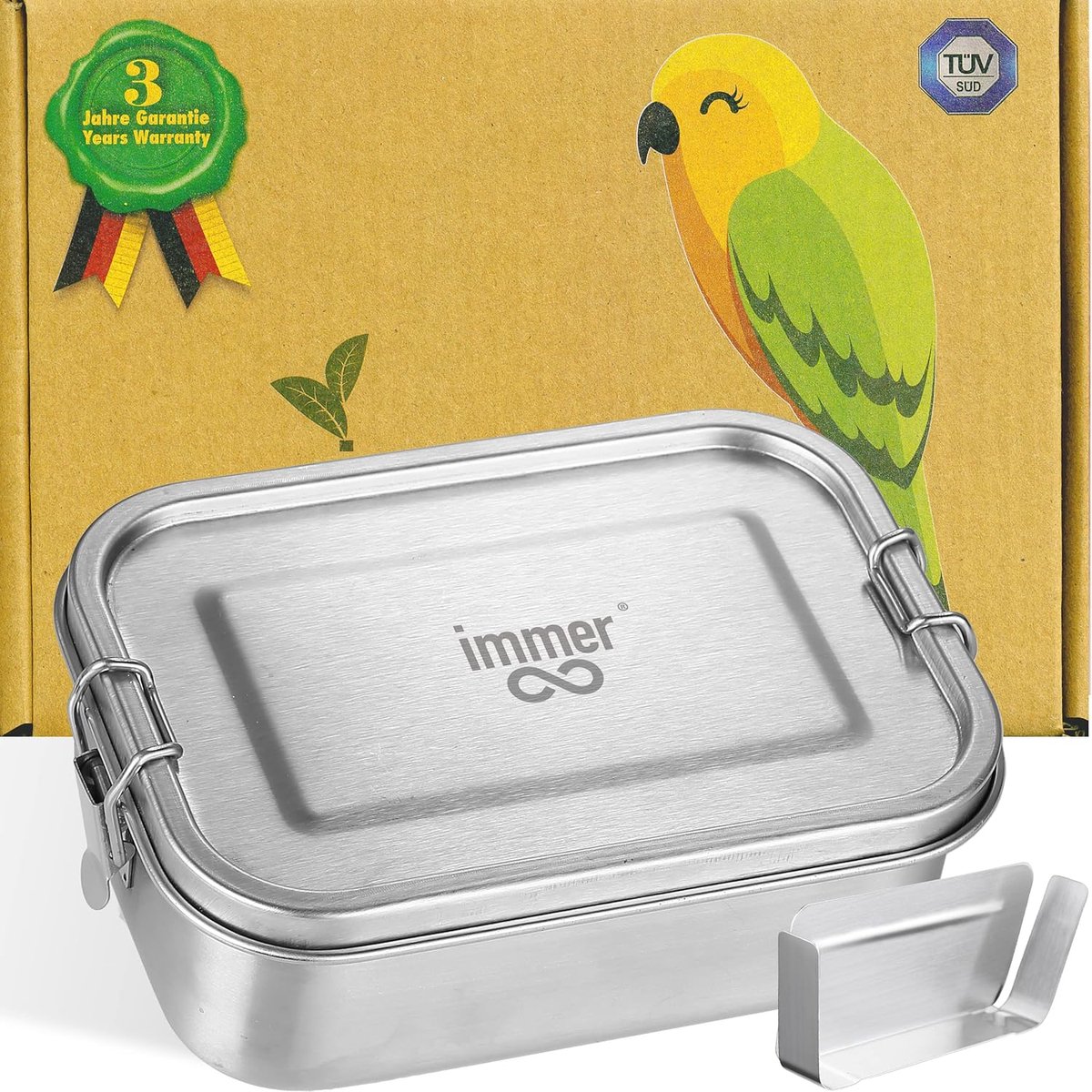 Thijox - Roestvrijstalen Broodtrommel Lunchbox - Duurzame Bento Box 800ml - Lekvrij, Plasticvrij, Gemakkelijk Schoon te Maken - Perfect voor Onderweg,