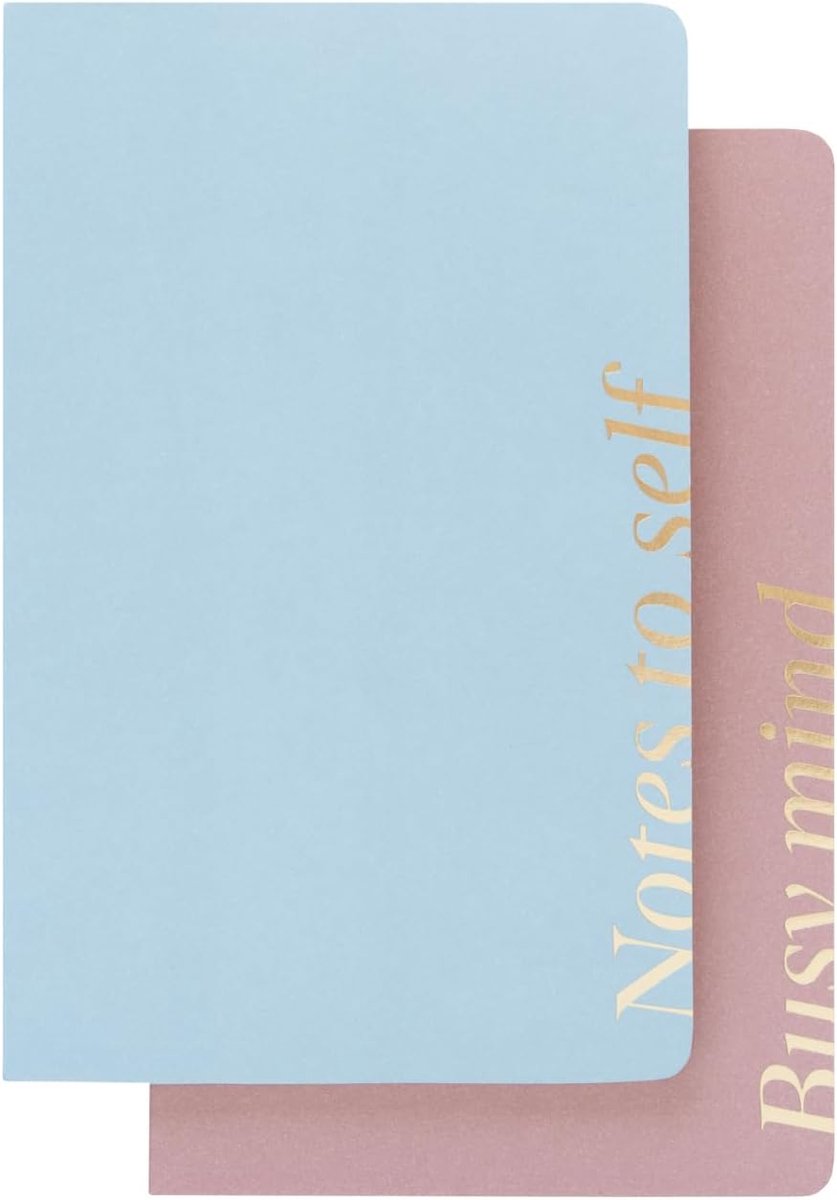SnelShoppen - Set van 2 A5 Notebooks - Nude Sky, Dotted en Plain Notitieboekjes, Esthetische Kantoorartikelen voor Vrouwen, Schattige Notitieboekjes O