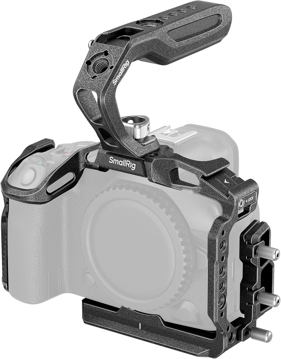 Camera Cage Kit voor Canon EOS R5 Mark II - Aluminium Rig met Top Handle, Kabelklem en Meerdere Bevestigingspunten