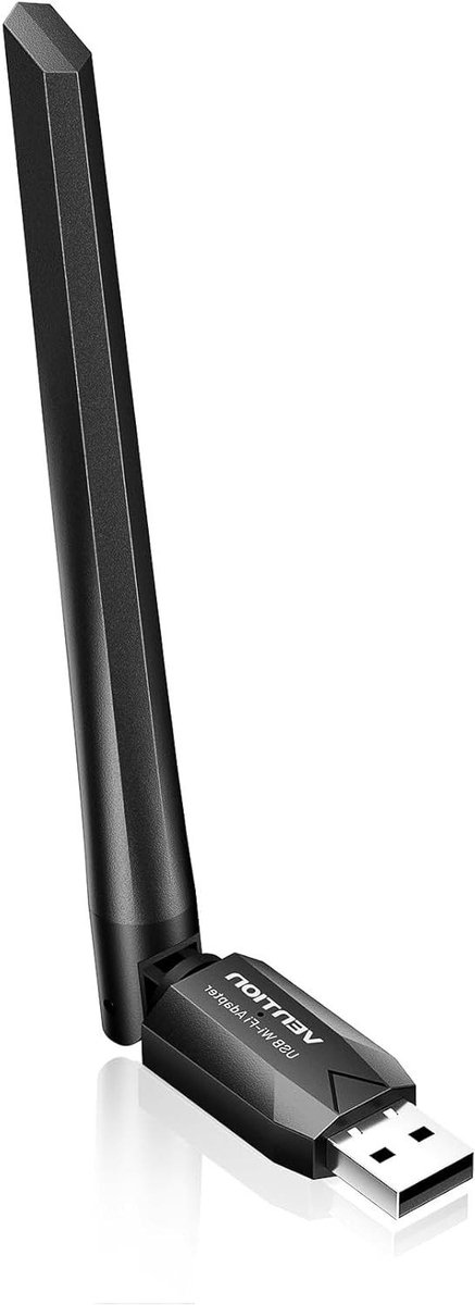 USB WiFi Adapter AC600 Dual Band 2.4/5GHz - Krachtige 6dBi Externe Antenne voor Laptop en Desktop