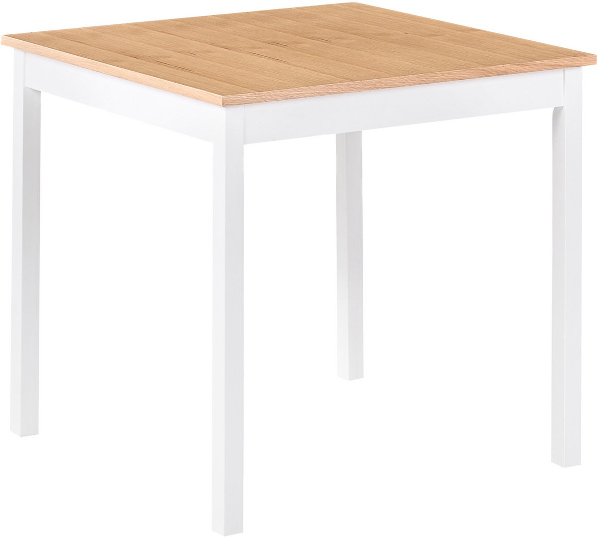 Beliani BATTERSBY - Eettafel - Lichtbruin - 80 x 80 cm - Hout Wit