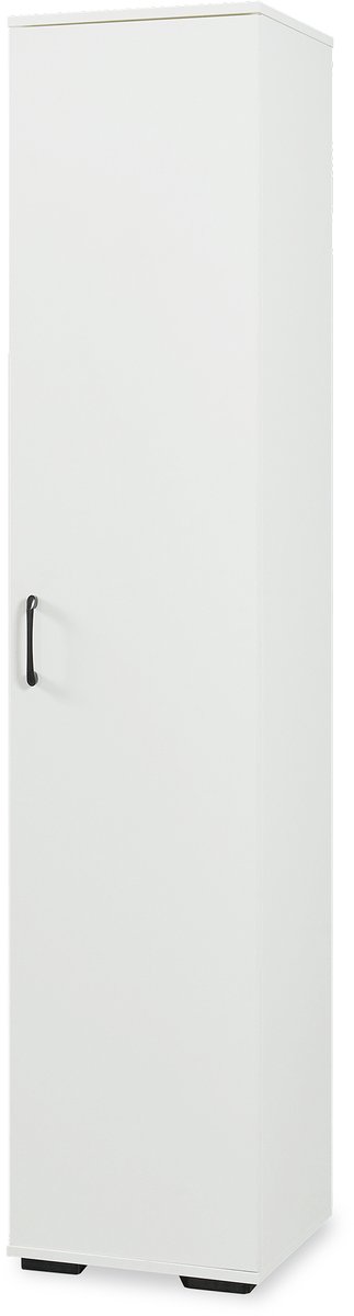 Opbergkast Chalvefted smalle kast met 1 deur en 5 vakken 175x37x35 cm wit [en.casa]