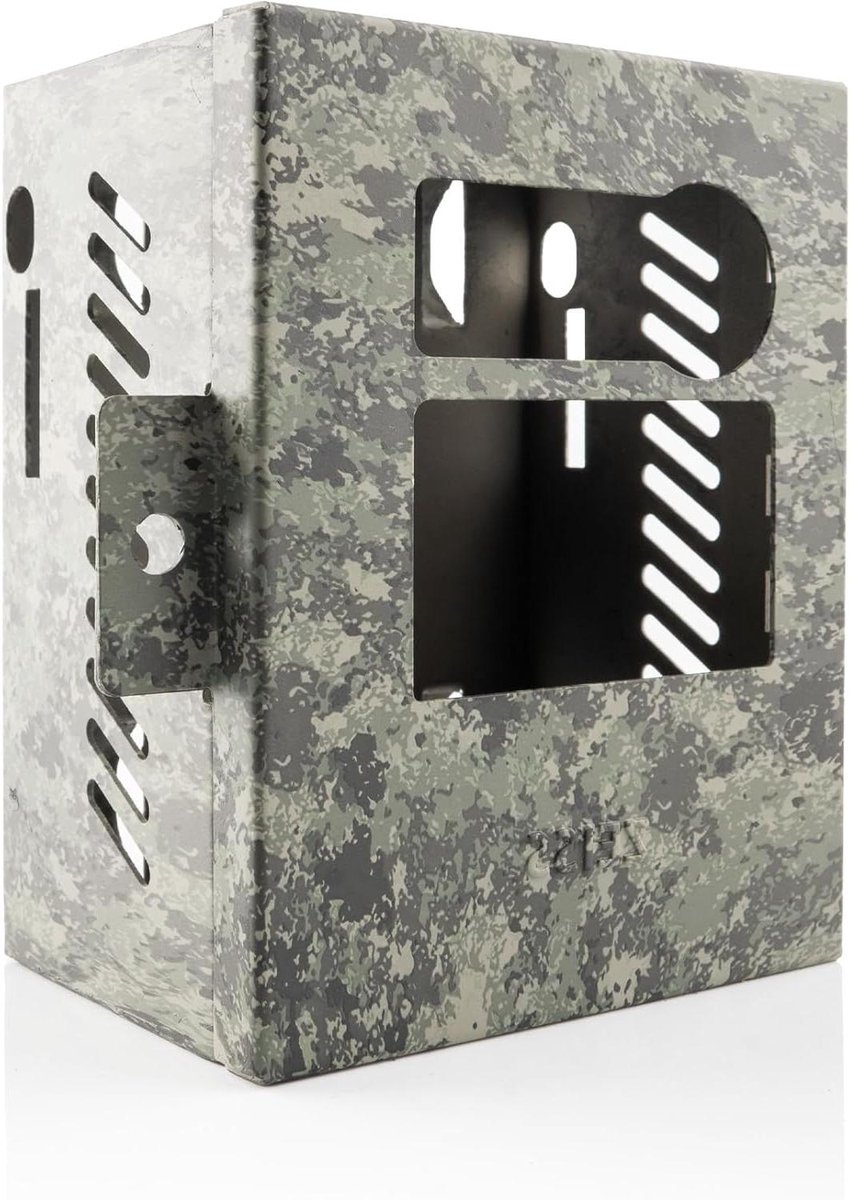 Metalen Behuizing - Beschermhoes Camera - Fotovallen Beveiligen - Maximale Diefstalpreventie - 17.5 x 14.5 x 10 cm - Camouflage