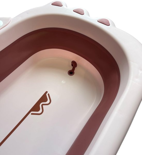 Babybadje Opvouwbaar - Peuterbadje Waskom - Baby Reinigen - Compact Opvouwbaar - 80 x 54 x 21 cm - Roze — afbeelding 2