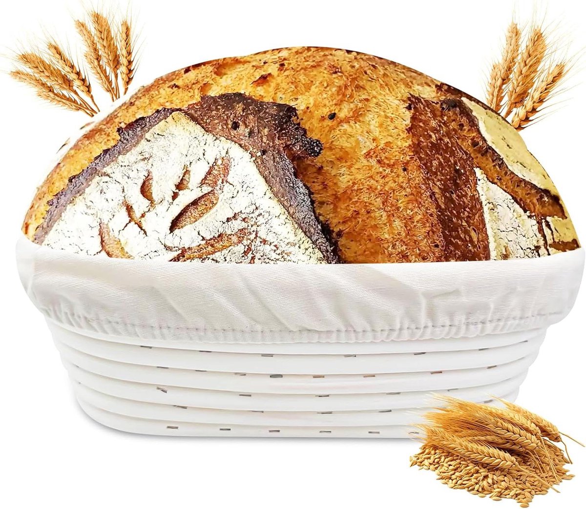 Brood Mand - Rijsmand Deeg - Brood Bakken - Rustieke Stijl - 2 Stuks - Natuurlijk