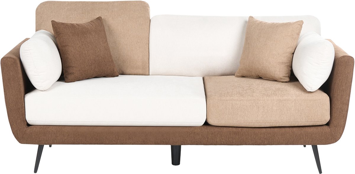 BOLGA - Driezitsbank - Bruin/Wit - Polyester