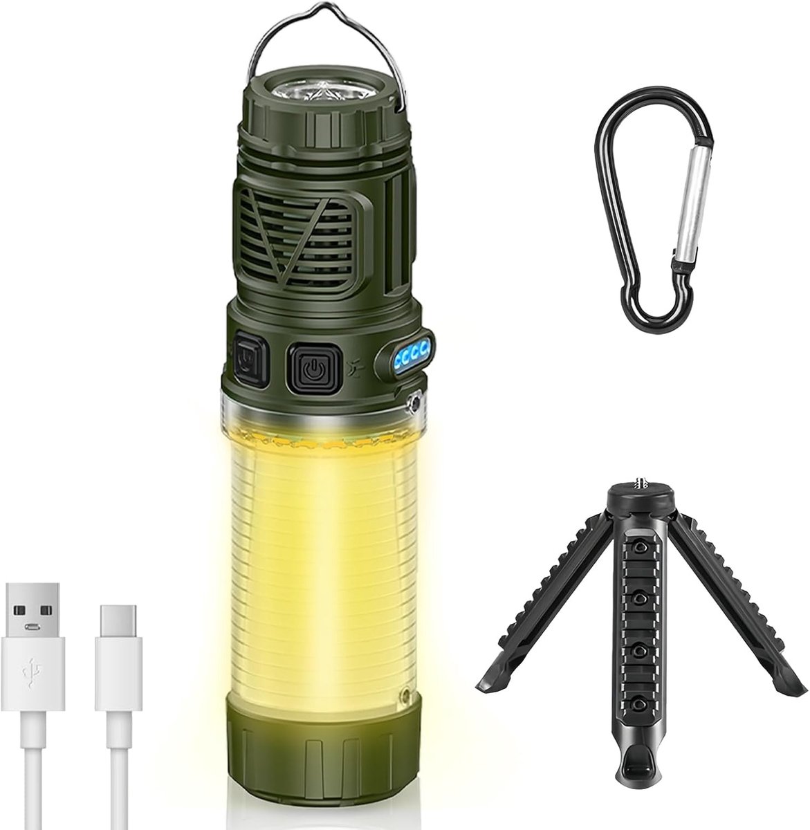 Thijox - Elektrische Draagbare Muggenafweer, Campinglamp, Upgrade-Model, Ideaal voor Buiten, Tuin, Feest, Camping, 1 Stuk