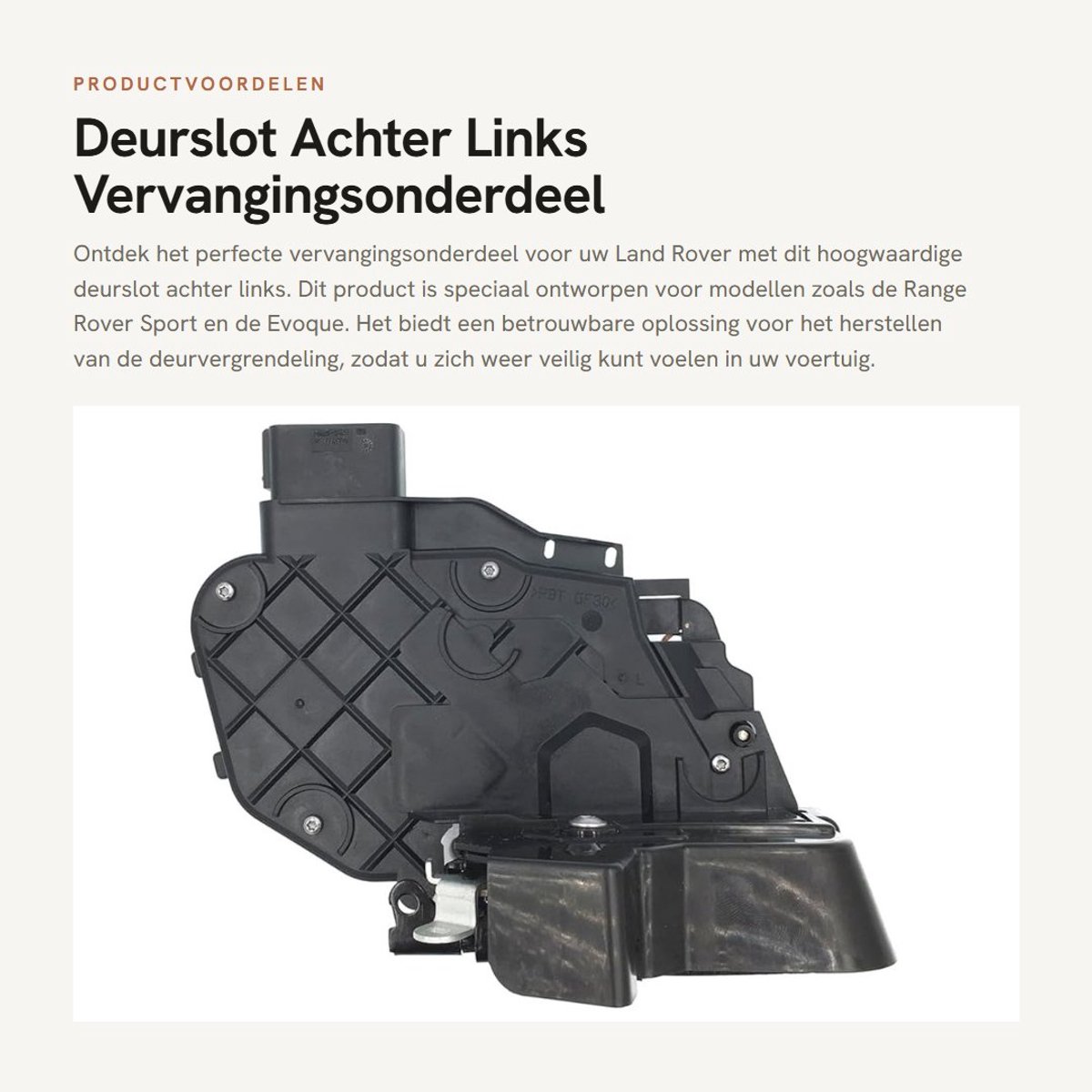 Dailygoods- Deurslot OEM LR071650 - Deurslot Buitendeur - Deurslot Binnendeur - Deurslot voor Land Rover - Deurslot met Vergrendeling - Hoogwaardige Materialen - Autoslot