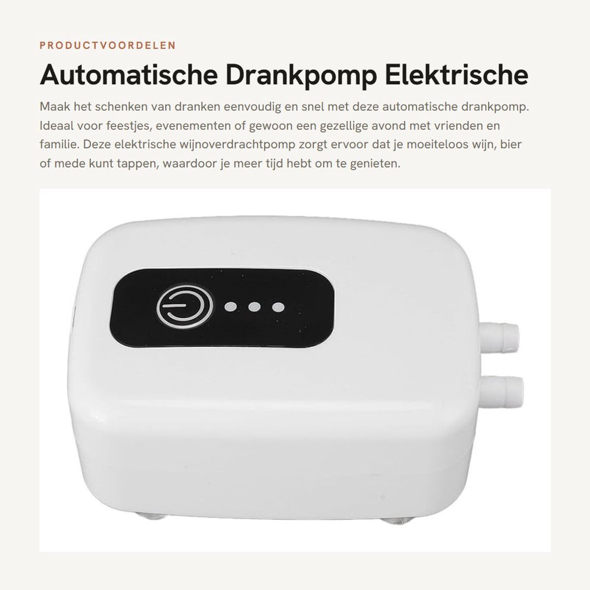 Dailygoods - Automatische Drankpomp - Elektrische Wijnoverdrachtpomp - Snel en gebruiksvriendelijk - Slangtype - Drankdispenser - Ideaal voor feesten...