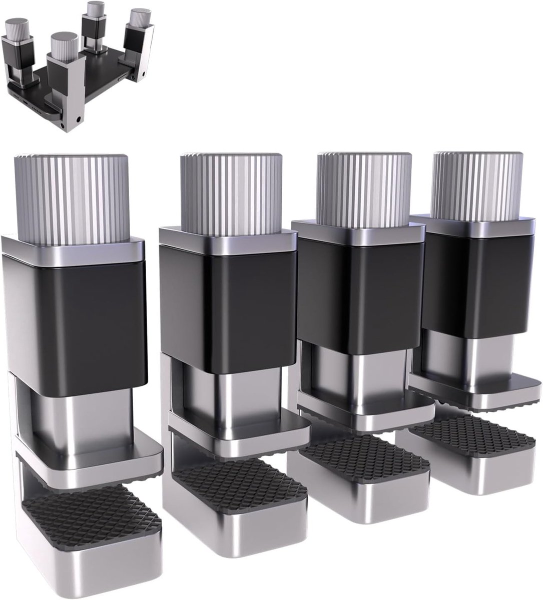 Thijox - Set van 4 Verstelbare Metalen Klembevestiging, Lijmklem voor LCD-Scherm, Reparatiegereedschap voor Smartphone, Computer, Laptop, Tablet en E-