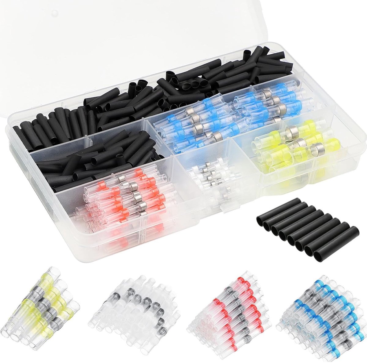 Solder Connectors 300pcs - Diverse maten - Waterdicht - Ideaal voor auto en boot - SnelShoppen