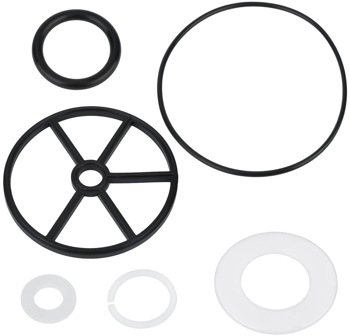 Dailygoods- Zwembadfilterspinpakkingset - 6 Stuks - Rubber O-Ring - Compatibel met Hayward Vari-Flo - Afmetingen zoals afgebeeld - Complete kit met diverse pakkingen - Filterpakkingset