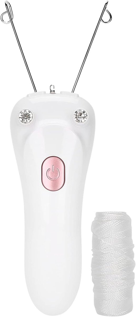 SnelShoppen - Elektrische Gezichtsbeharing Verwijderaar voor Vrouwen, Draad Epilator, Roze, Voor Gezicht, Lippen, Kin en Lichaam, Veilig en Pijnloos