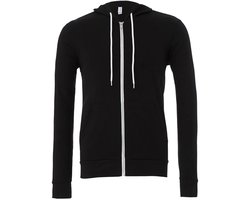 Bella+Canvas Unisex Poly-Cotton Fleece Full-Zip Hoodie CV3739 - Black - XL