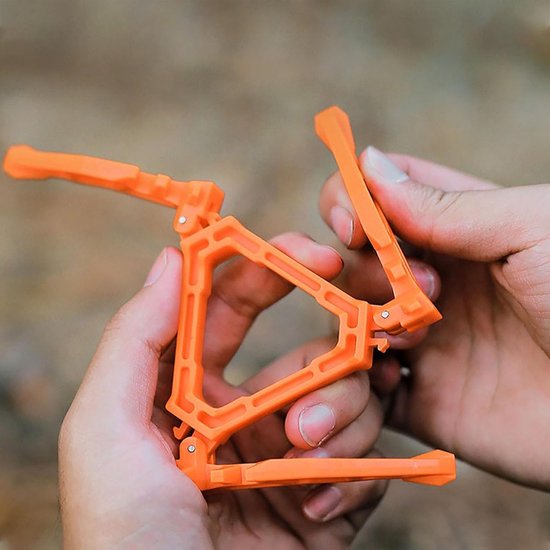 Opvouwbare Gasblik Houder - Driepoot Brandstofhouder voor Campingkooktoestel - Stabiele Gas Canister Stand voor Outdoor Koken — afbeelding 3