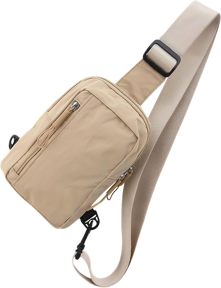 Men's Shoulder Bag, Chest Bag, Fanny Pack, Shoulder Bag - Commuting Festival Shop Travel Dogs Walking, khaki, Shoulder - ShopVlot