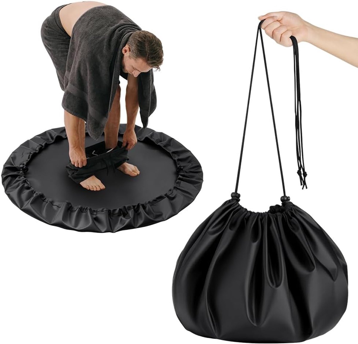 Thijox - Quickchanging Mat 90 cm Wikkelmat Surfmat Draagbare Strandtas met Trekkoord, Ideaal voor Zwemmen en Surfen in de Open Lucht