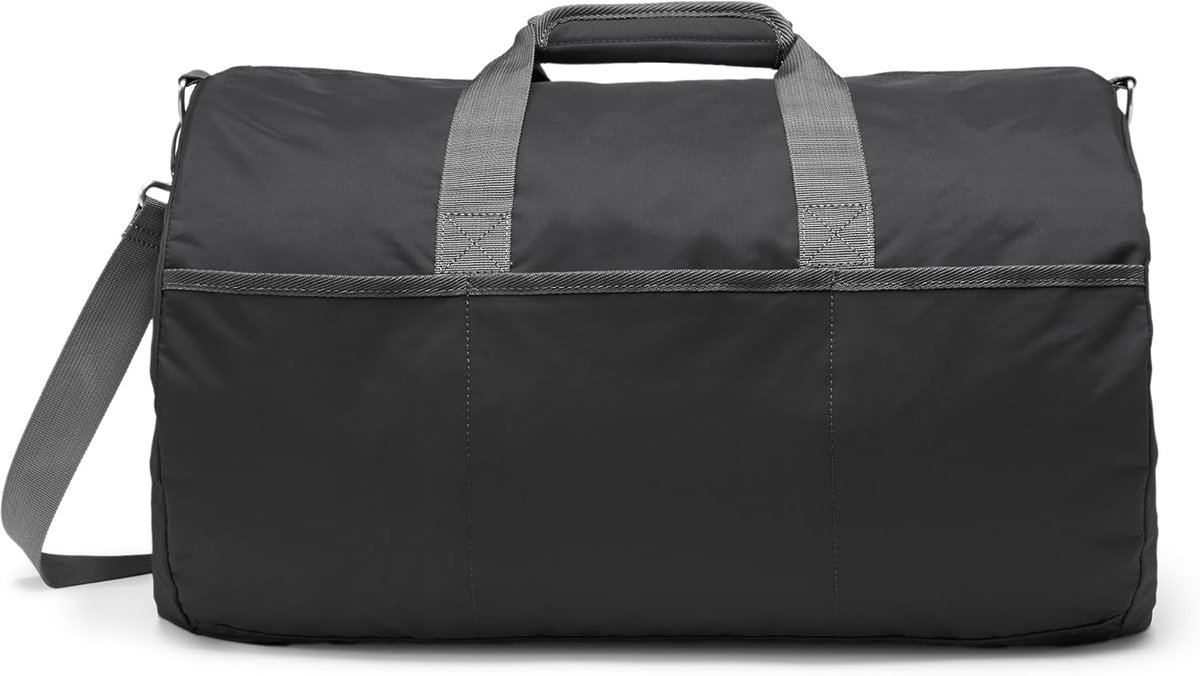 Thijox - Grote Opvouwbare Nylon Duffeltas 50,8cm - Reis- en Opslagtas met Ritssluiting, Capaciteit 13,6kg, Zwart, Ideaal voor Vakantie, Sport en Dagel