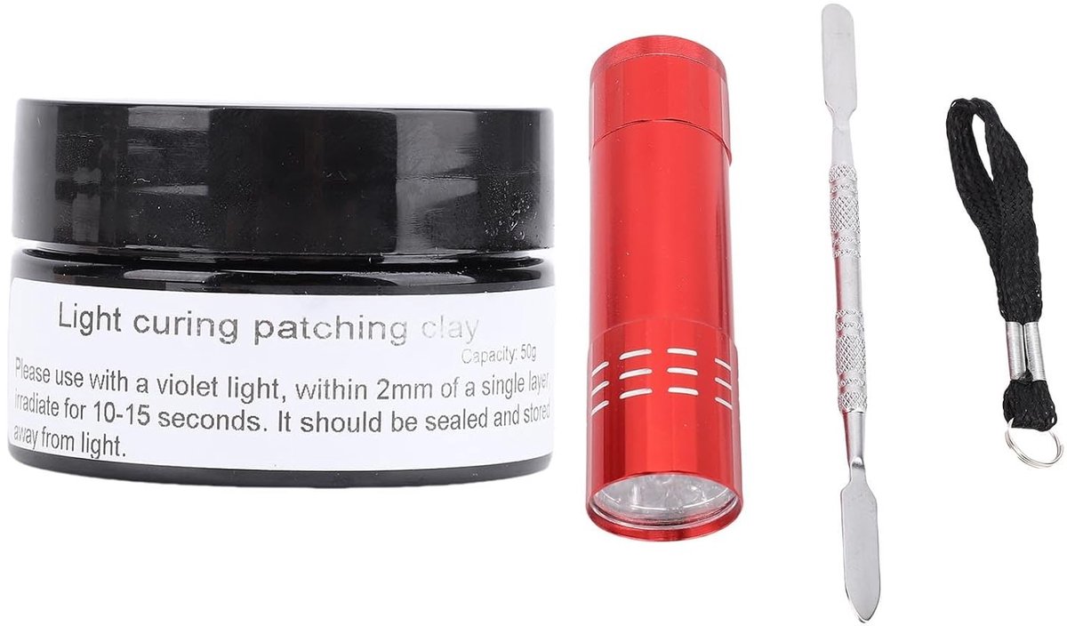 Zelfklevende Lichte Curing Putty Set van 50G voor 3D Printen, Modelbouw en Nagelreparatie - Multifunctionele Vulmiddelen en Hersteloplossingen