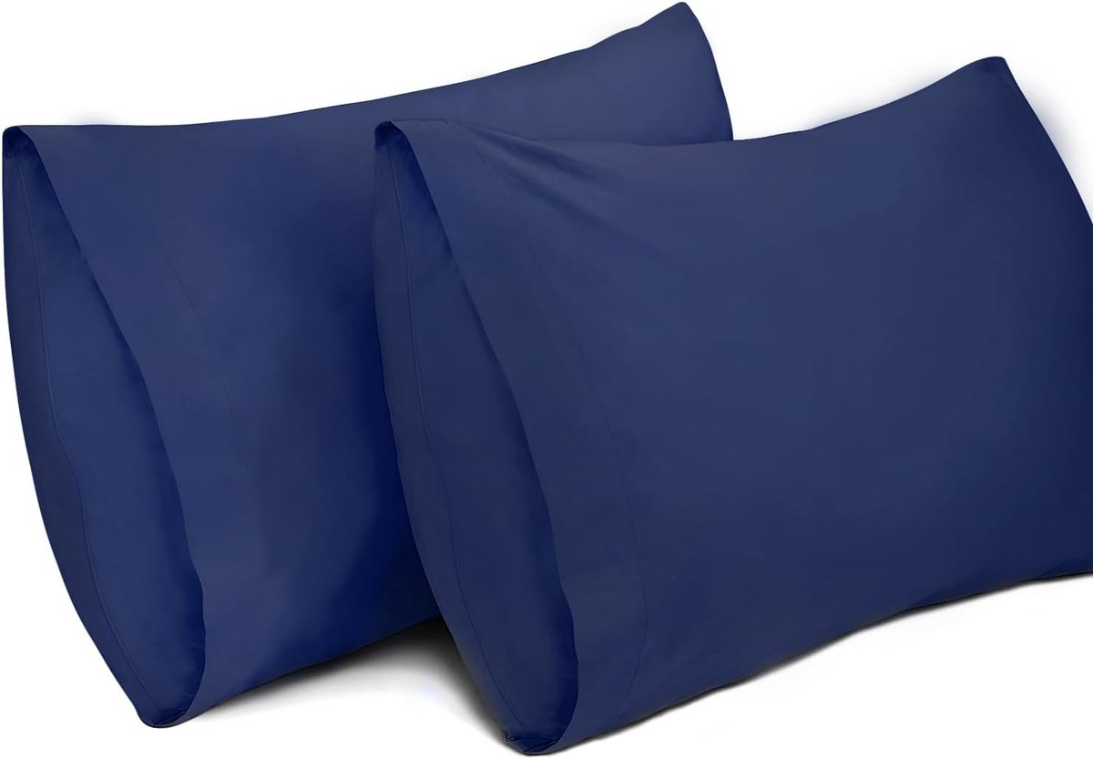 Thijox - 2-Pack Kussenslopen Lichtblauw 50x75 cm, 100% Katoen Ademende Kussensloop voor Slaapkamer, Bed, Hoofdkussen, Comfortabel en Duurzaam