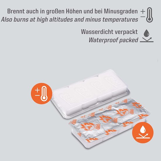 SnelShoppen - Esbit Droogbrandstof Vuurstarter - Koken en Verwarmen - Ideaal voor Korte Reizen, Kamperen, Wandelen, Outdoor Keuken - Veilig, Eenvoudig — afbeelding 2