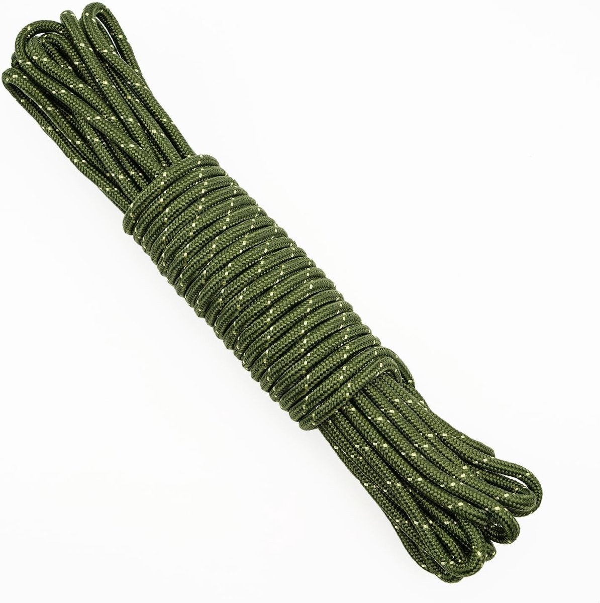 8 mm Paracord Touw in Oliegroen, 20 m Multifunctioneel Touw voor Klimmen, Kamperen en Tuinieren